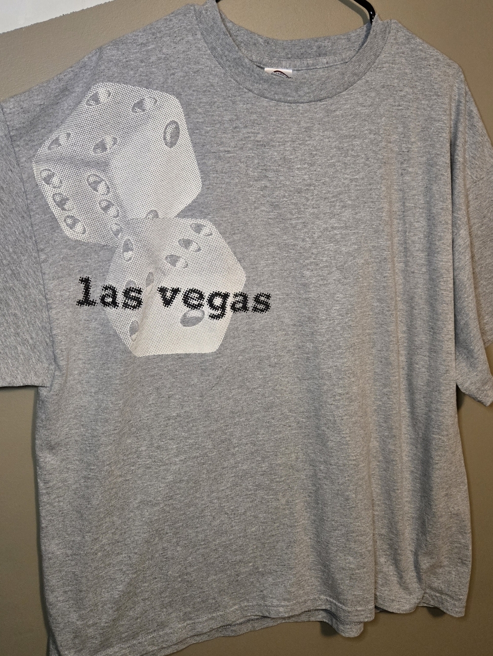 Las Vegas Dice T-Shirt Men's 2XL Gray Delta Pro Weight Preshrunk Casino Y2K